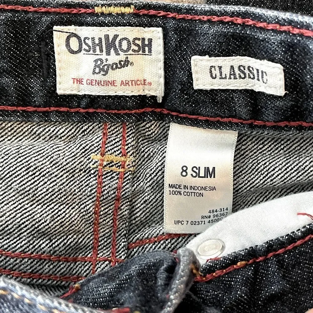 New! Oshkosh 1895 Jeans. Size 8 Slim Fit.